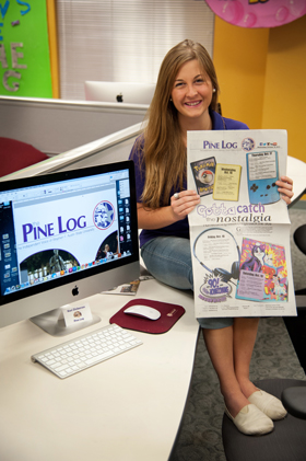  Editor-in-Chief Kasi Dickerson said the staff of the The Pine Log newspaper at Stephen F. Austin State University work together for a common goal--producing the best product possible.
