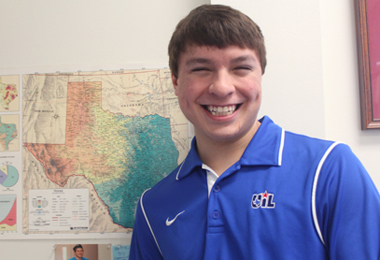 TILF Scholar Michael Donaldson works in the UIL academic department to help streamline events and contests administered across the state of Texas.